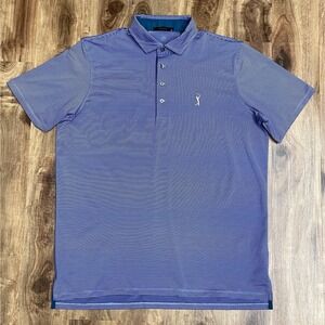 Greyson Performance Golf Polo Moisture Wicking Shirt Blue Striped Peru Men's XL